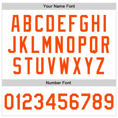 Custom White Orange Bomber Full-Snap Varsity Faux Leather Letterman Jacket