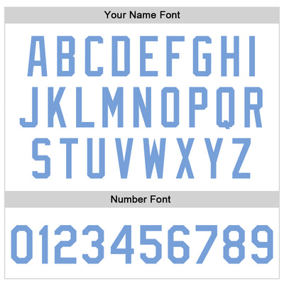 Custom White Light Blue Bomber Full-Snap Varsity Faux Leather Letterman Jacket