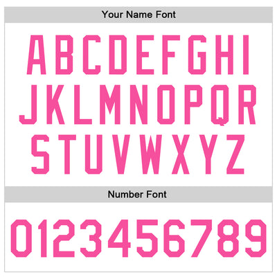 Custom White Pink Bomber Full-Snap Varsity Faux Leather Letterman Jacket