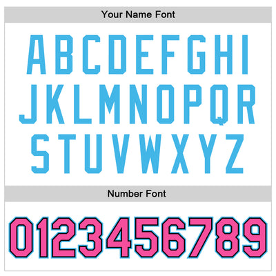 Custom White Pink Sky Blue-Black Bomber Full-Snap Varsity Faux Leather Letterman Jacket