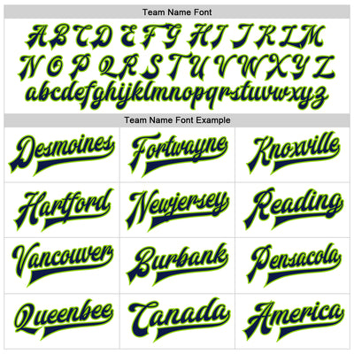 Custom White Navy-Neon Green Bomber Full-Snap Varsity Faux Leather Letterman Jacket