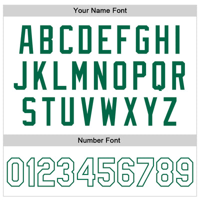 Custom White White-Kelly Green Bomber Full-Snap Varsity Faux Leather Letterman Jacket