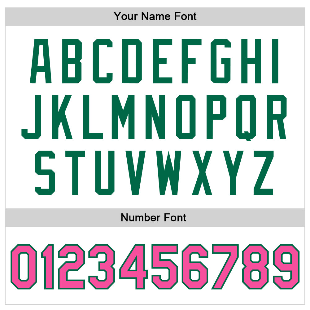 Custom White Pink-Kelly Green Bomber Full-Snap Varsity Faux Leather Letterman Jacket