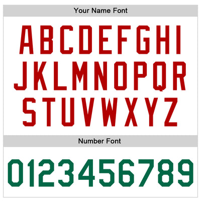 Custom White Kelly Green-Red Bomber Full-Snap Varsity Faux Leather Letterman Jacket