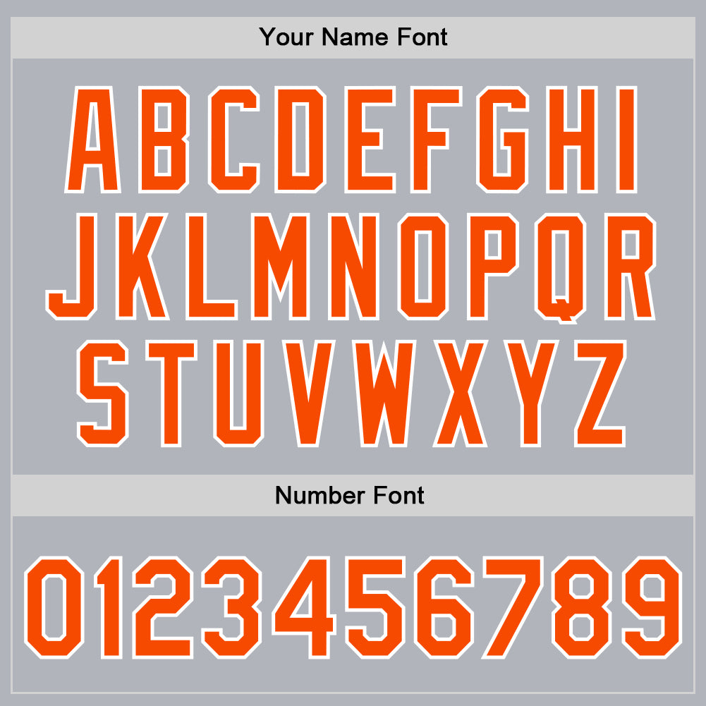 Custom Gray Orange-White Bomber Full-Snap Varsity Faux Leather Letterman Jacket