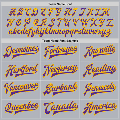 Custom Gray Purple-Gold Bomber Full-Snap Varsity Faux Leather Letterman Jacket