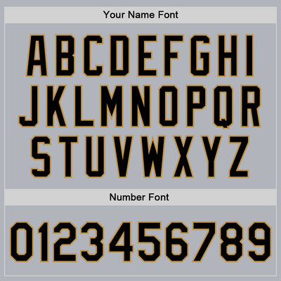 Custom Gray Black-Old Gold Bomber Full-Snap Varsity Faux Leather Letterman Jacket