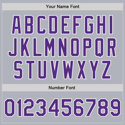 Custom Gray Purple-White Bomber Full-Snap Varsity Faux Leather Letterman Jacket