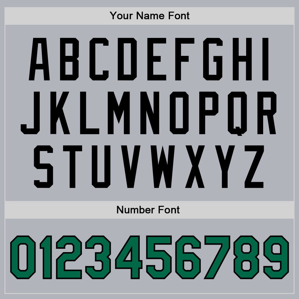 Custom Gray Kelly Green-Black Bomber Full-Snap Varsity Faux Leather Letterman Jacket