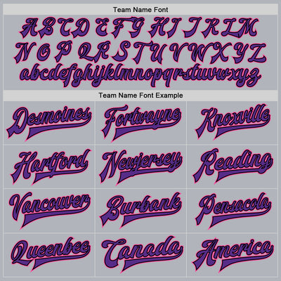 Custom Gray Purple Pink-Black Bomber Full-Snap Varsity Faux Leather Letterman Jacket