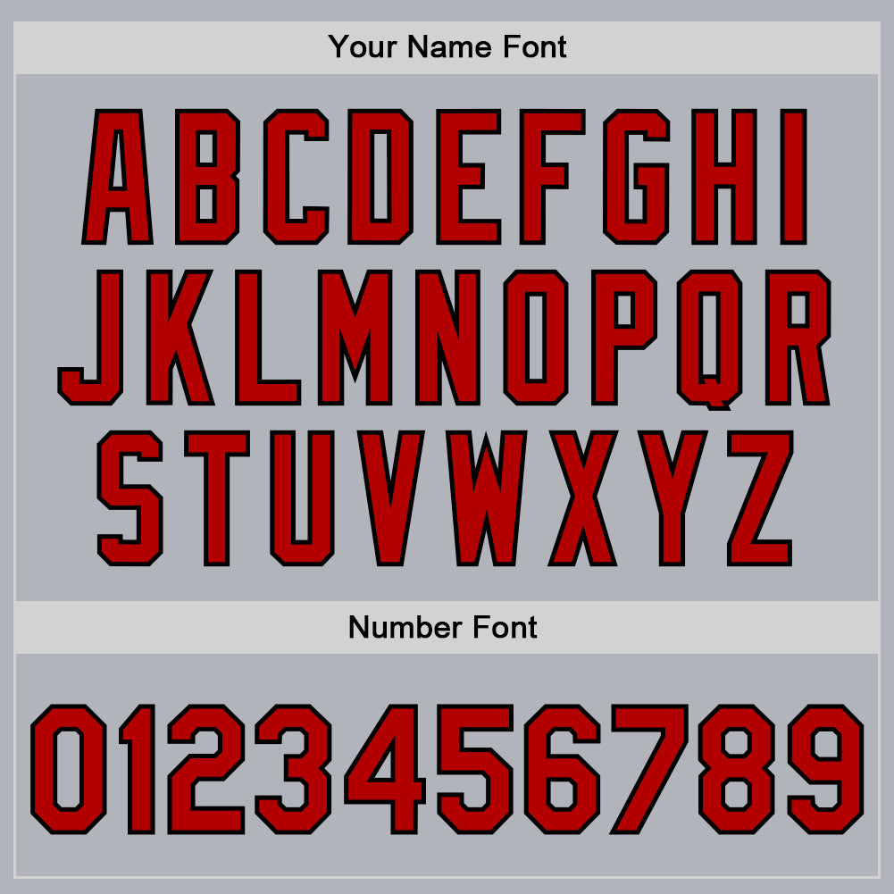 Custom Gray Red-Black Bomber Full-Snap Varsity Faux Leather Letterman Jacket