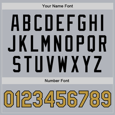 Custom Gray Old Gold-Black Bomber Full-Snap Varsity Faux Leather Letterman Jacket