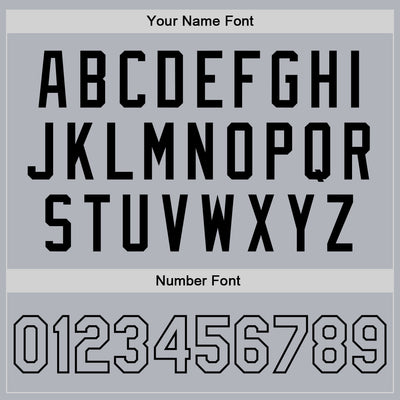 Custom Gray Gray-Black Bomber Full-Snap Varsity Faux Leather Letterman Jacket