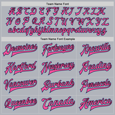 Custom Gray Light Blue Pink-Black Bomber Full-Snap Varsity Faux Leather Letterman Jacket