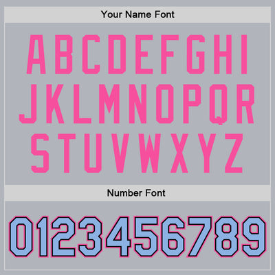 Custom Gray Light Blue Pink-Black Bomber Full-Snap Varsity Faux Leather Letterman Jacket