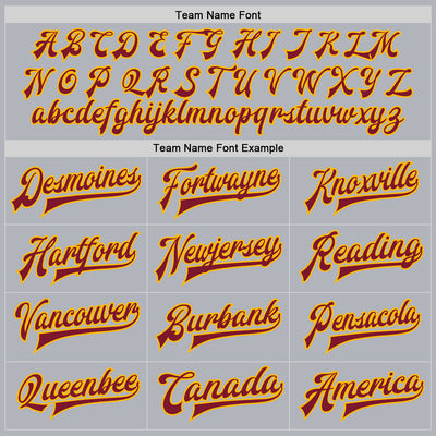 Custom Gray Crimson-Gold Bomber Full-Snap Varsity Faux Leather Letterman Jacket