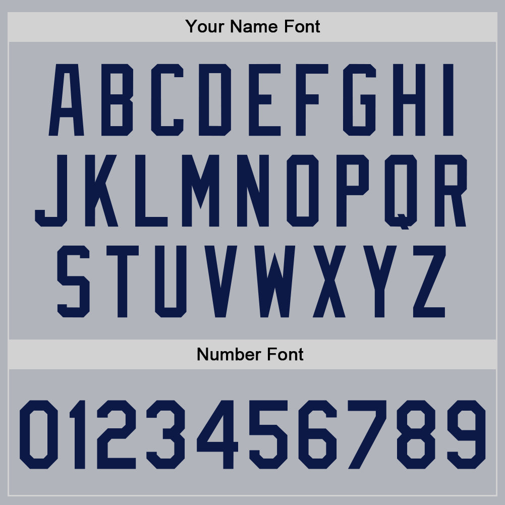 Custom Gray Navy-Gray Bomber Full-Snap Varsity Faux Leather Letterman Jacket