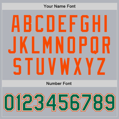 Custom Gray Kelly Green Orange-White Bomber Full-Snap Varsity Faux Leather Letterman Jacket