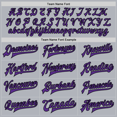 Custom Gray Purple-Black Bomber Full-Snap Varsity Faux Leather Letterman Jacket