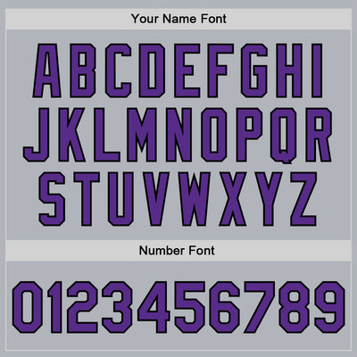 Custom Gray Purple-Black Bomber Full-Snap Varsity Faux Leather Letterman Jacket