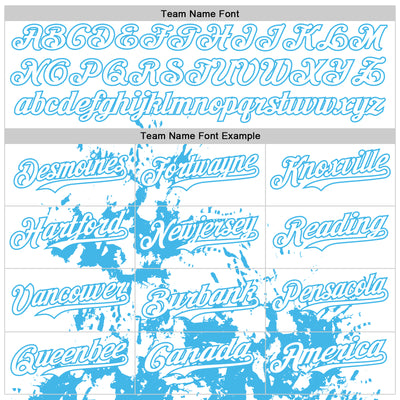 Custom White Sky Blue Black-Pink Splash Art 3D Pattern Design Bomber Full-Snap Varsity Letterman Hoodie Jacket