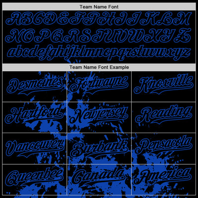 Custom Black White-Thunder Blue Splash Art 3D Pattern Design Bomber Full-Snap Varsity Letterman Hoodie Jacket