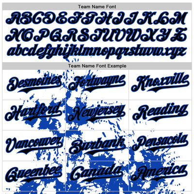 Custom White Thunder Blue-Black Splash Art 3D Pattern Design Bomber Full-Snap Varsity Letterman Hoodie Jacket