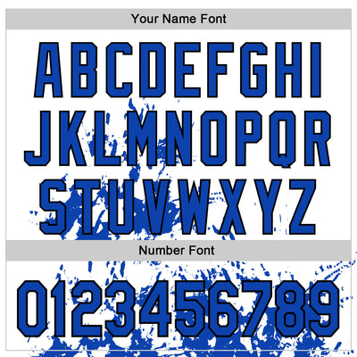 Custom White Thunder Blue-Black Splash Art 3D Pattern Design Bomber Full-Snap Varsity Letterman Hoodie Jacket