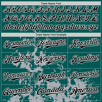 Custom Midnight Green Black Gray-White Splash Art 3D Pattern Design Bomber Full-Snap Varsity Letterman Hoodie Jacket