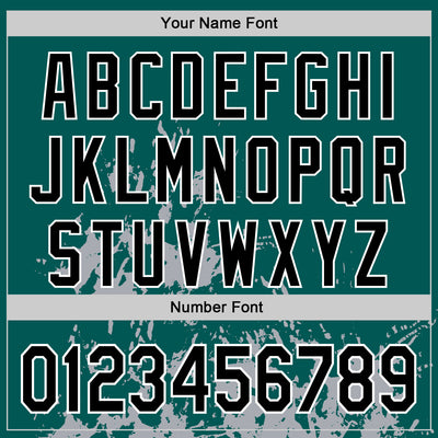 Custom Midnight Green Black Gray-White Splash Art 3D Pattern Design Bomber Full-Snap Varsity Letterman Hoodie Jacket