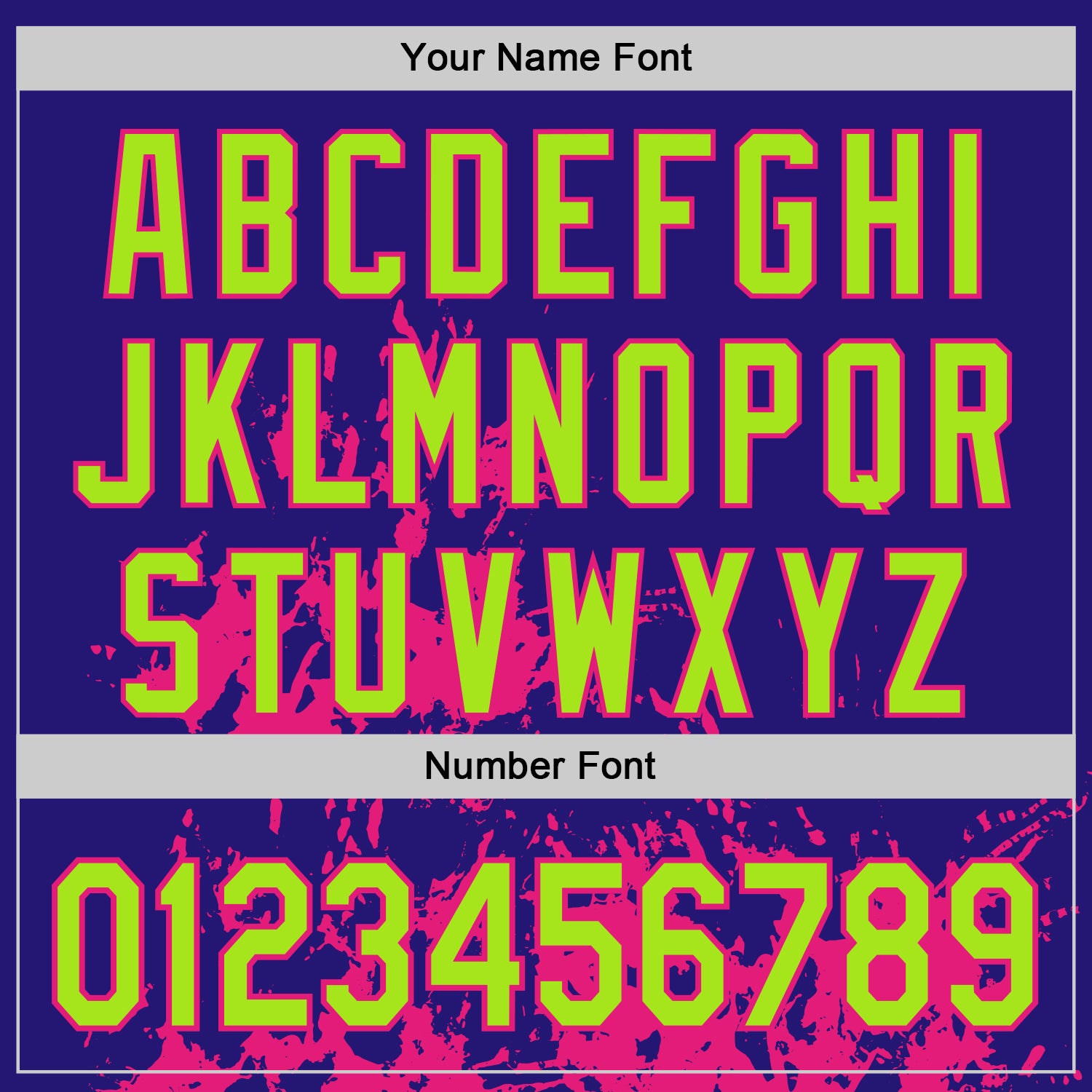 Custom Dark Purple Neon Green Hot Pink Black-White Splash Art 3D Pattern Design Bomber Full-Snap Varsity Letterman Hoodie Jacket