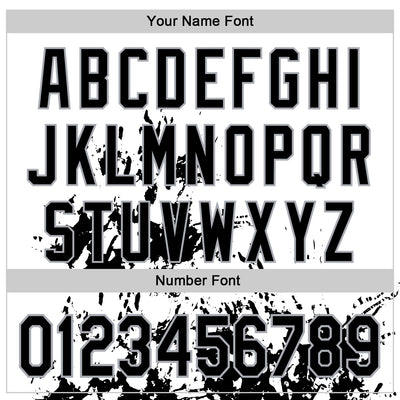 Custom White Black-Gray Splash Art 3D Pattern Design Bomber Full-Snap Varsity Letterman Hoodie Jacket