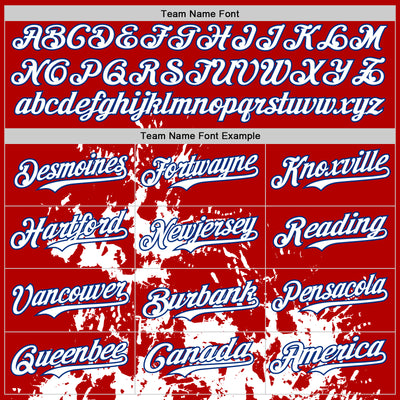 Custom Red Royal Black-White Splash Art 3D Pattern Design Bomber Full-Snap Varsity Letterman Hoodie Jacket