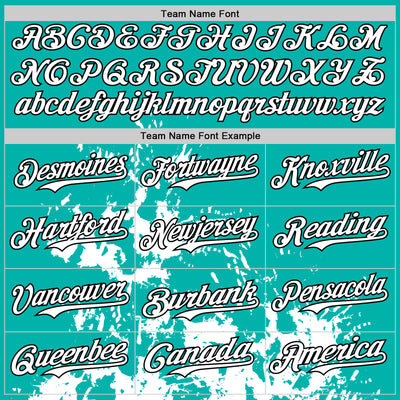 Custom Aqua White-Black Splash Art 3D Pattern Design Bomber Full-Snap Varsity Letterman Hoodie Jacket