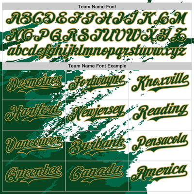 Custom White Green Old Gold Kelly Green Splash Art 3D Pattern Design Bomber Full-Snap Varsity Letterman Hoodie Jacket