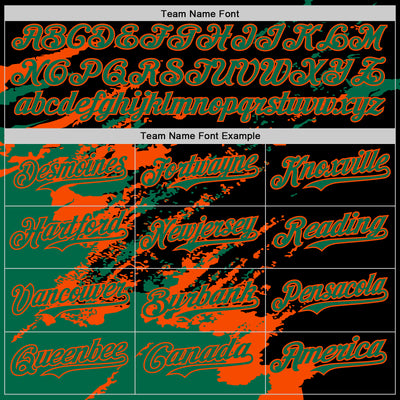 Custom Black Kelly Green-Orange Splash Art 3D Pattern Design Bomber Full-Snap Varsity Letterman Hoodie Jacket