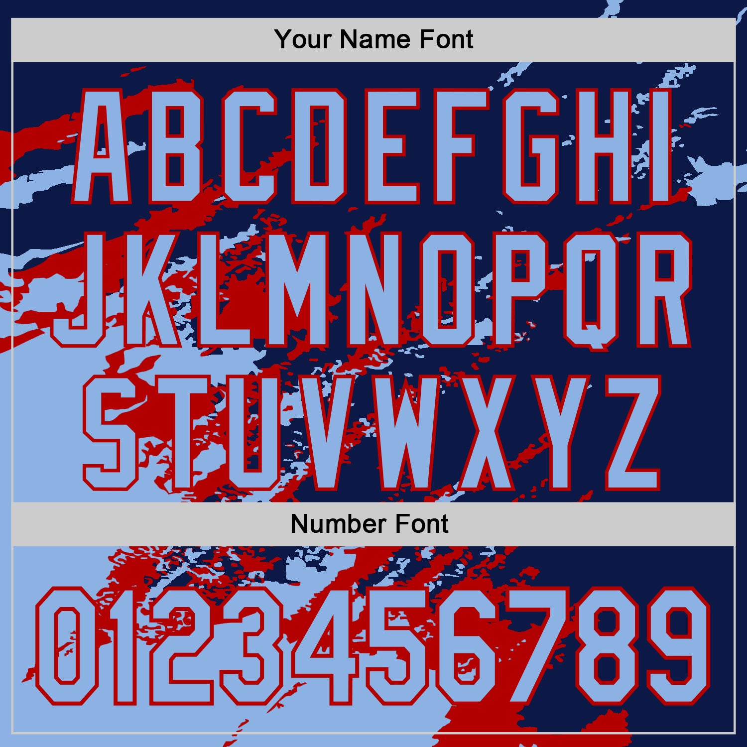 Custom Navy Light Blue Red-White Splash Art 3D Pattern Design Bomber Full-Snap Varsity Letterman Hoodie Jacket