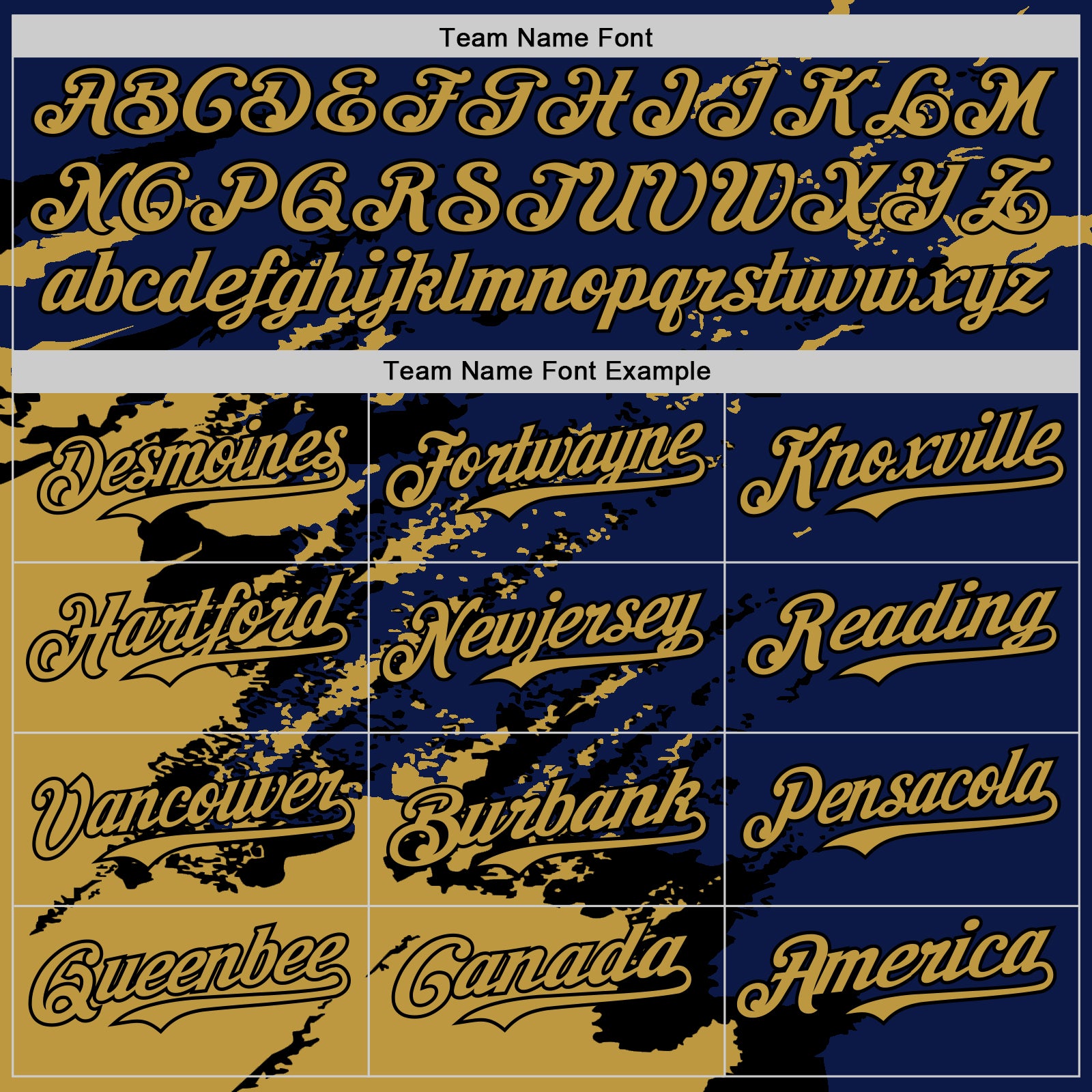 Custom Royal Old Gold-Black Splash Art 3D Pattern Design Bomber Full-Snap Varsity Letterman Hoodie Jacket