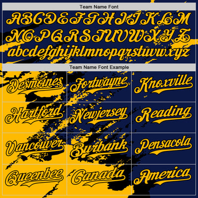 Custom Royal Gold-Black Splash Art 3D Pattern Design Bomber Full-Snap Varsity Letterman Hoodie Jacket