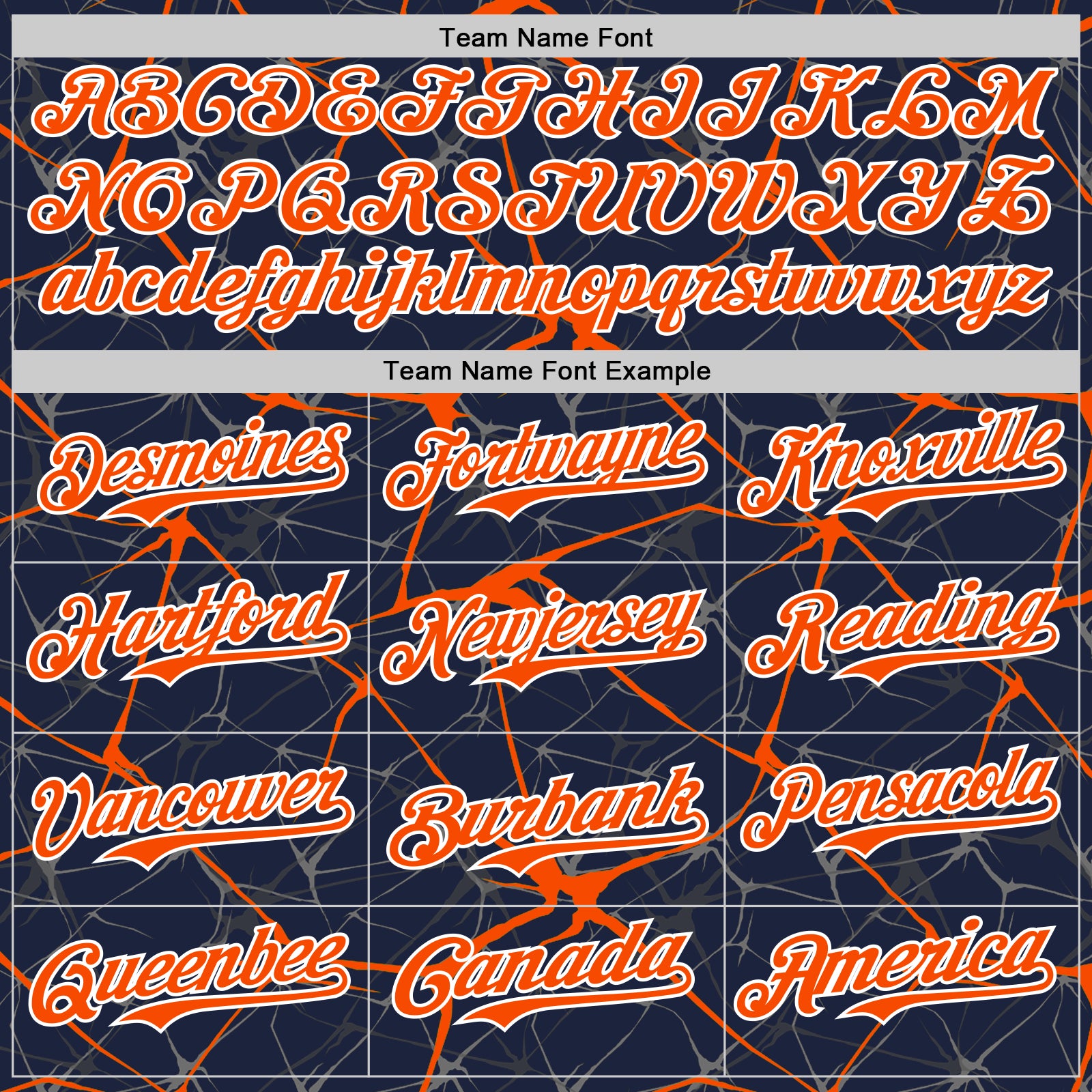 Custom Navy Orange-White Abstract Network 3D Pattern Design Bomber Full-Snap Varsity Letterman Hoodie Jacket