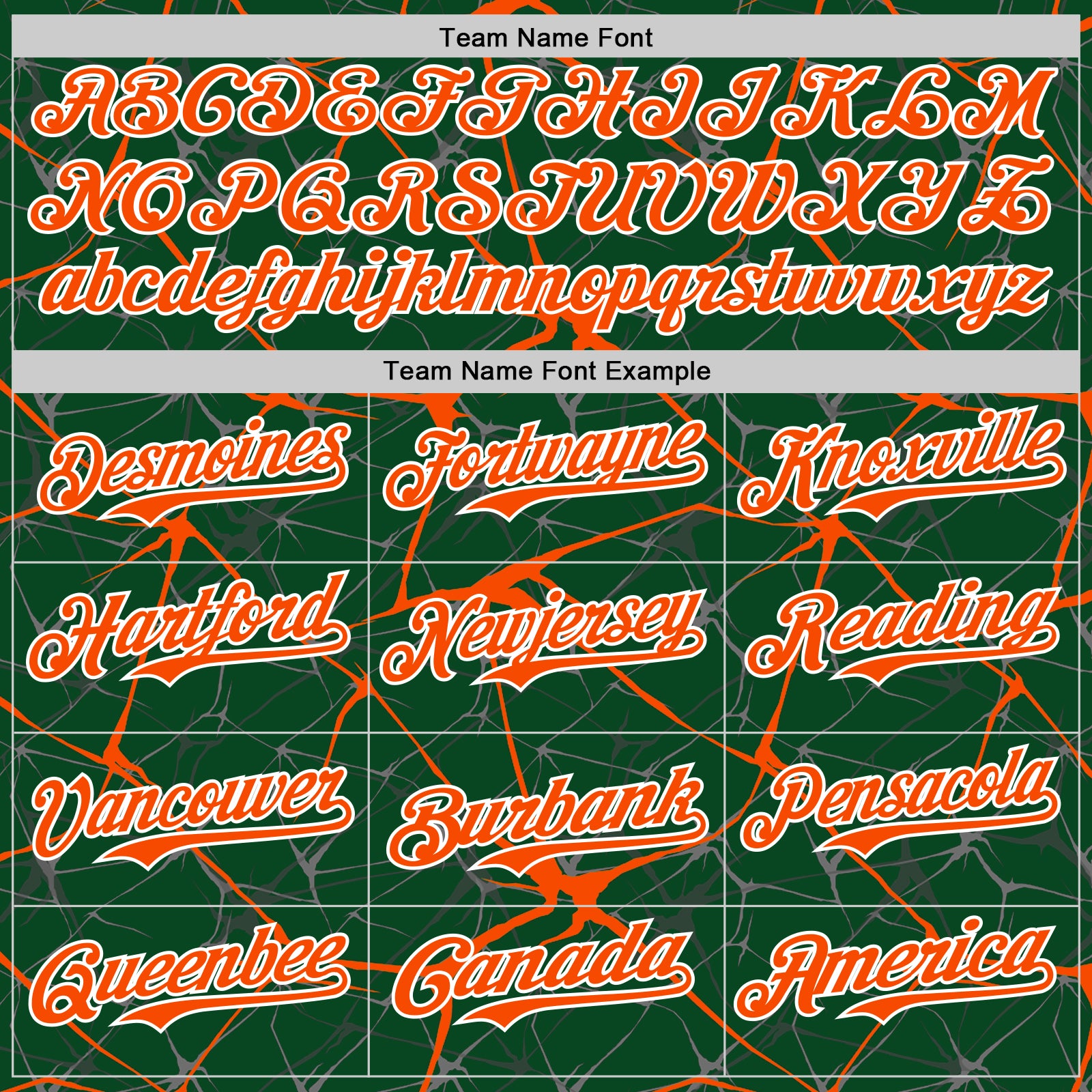 Custom Green Orange-White Abstract Network 3D Pattern Design Bomber Full-Snap Varsity Letterman Hoodie Jacket