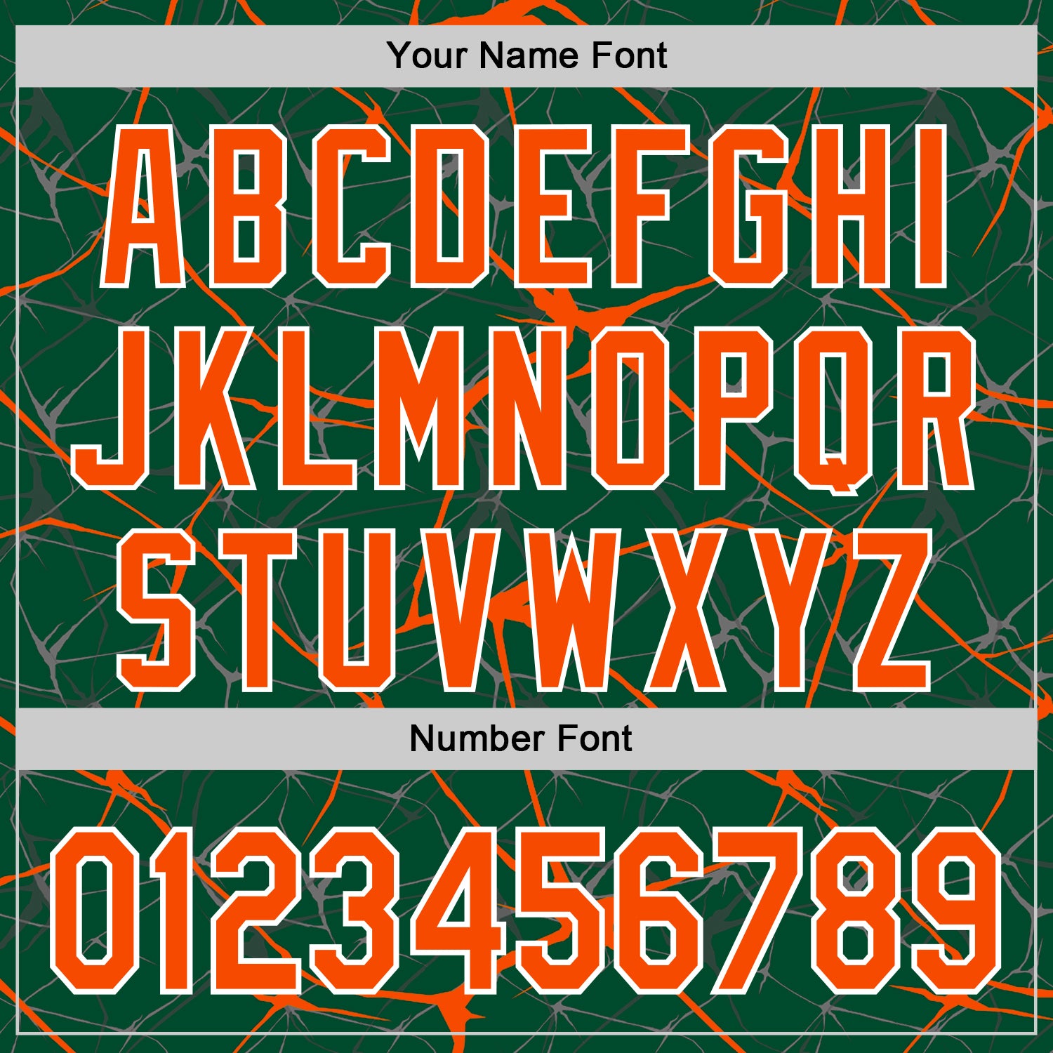 Custom Kelly Green Orange-White Abstract Network 3D Pattern Design Bomber Full-Snap Varsity Letterman Hoodie Jacket