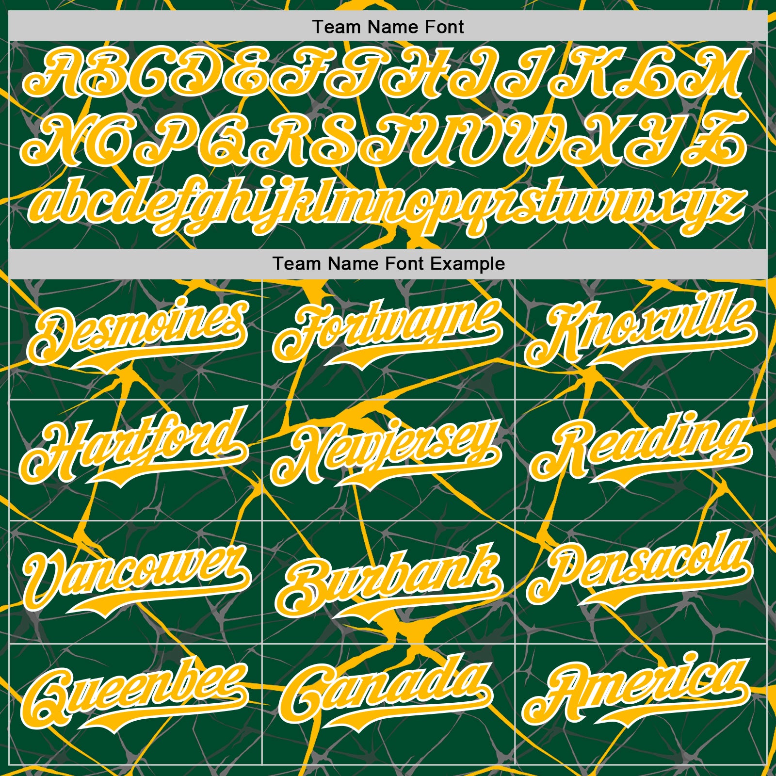 Custom Kelly Green Gold-White Abstract Network 3D Pattern Design Bomber Full-Snap Varsity Letterman Hoodie Jacket