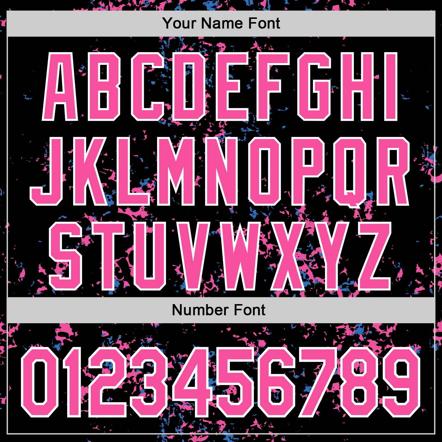 Custom Black Pink Sky Blue-White Fragment Pattern Bomber Full-Snap Varsity Letterman Hoodie Jacket