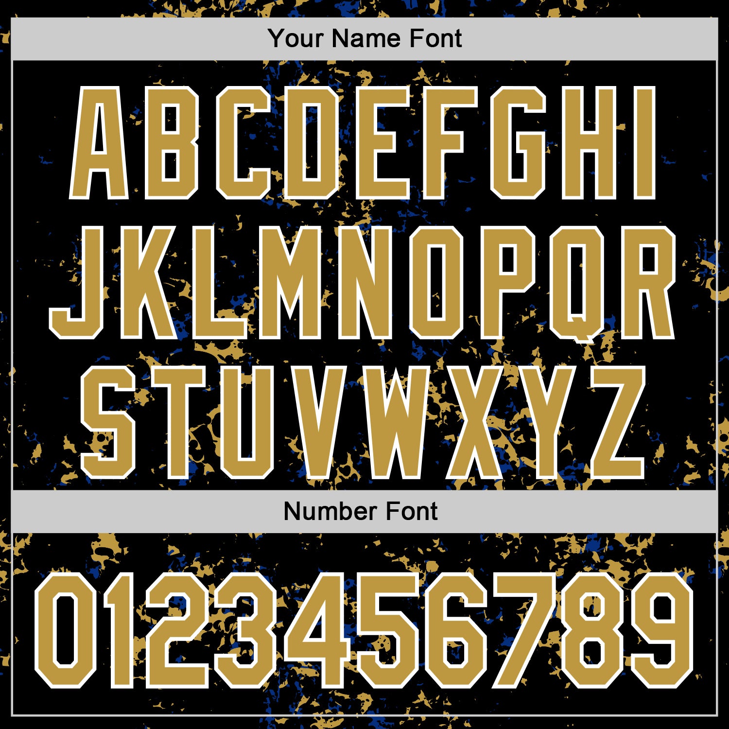 Custom Black Old Gold Royal-White Fragment Pattern Bomber Full-Snap Varsity Letterman Hoodie Jacket