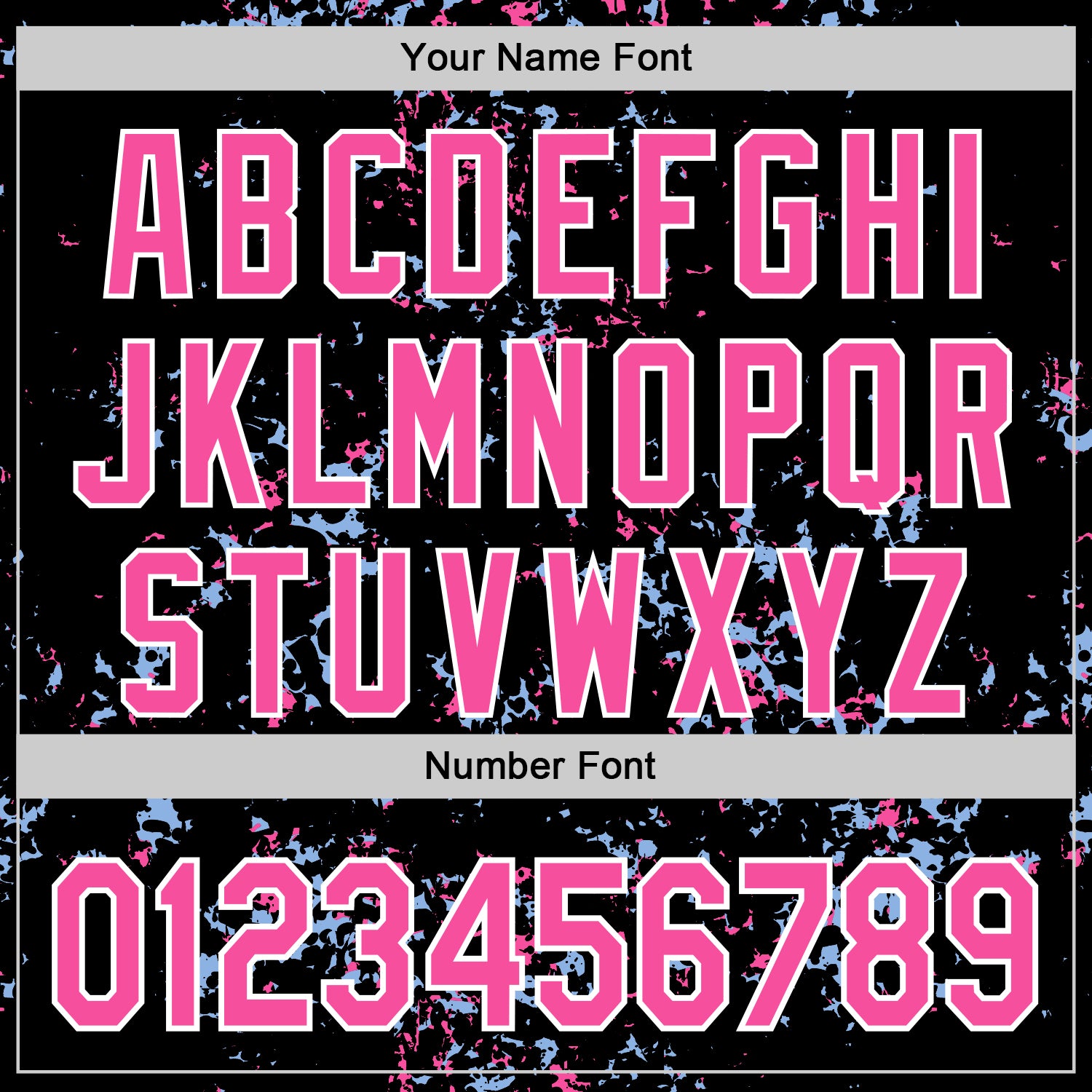 Custom Black Pink Light Blue-White Fragment Pattern Bomber Full-Snap Varsity Letterman Hoodie Jacket