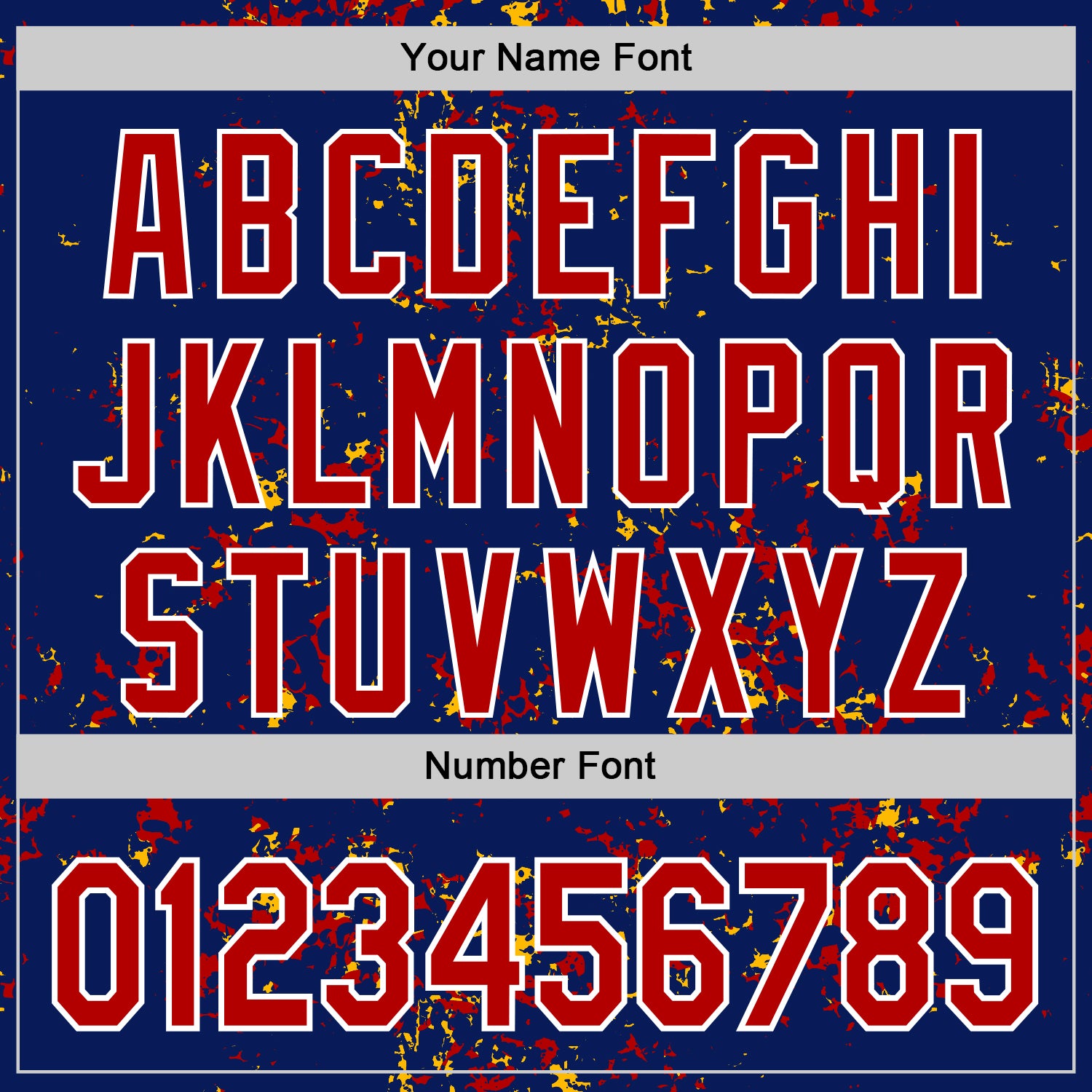 Custom Royal Red Gold-White Fragment Pattern Bomber Full-Snap Varsity Letterman Hoodie Jacket