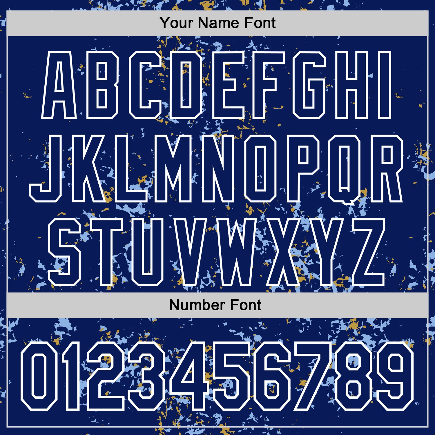 Custom Royal Light Blue Old Gold-White Fragment Pattern Bomber Full-Snap Varsity Letterman Hoodie Jacket