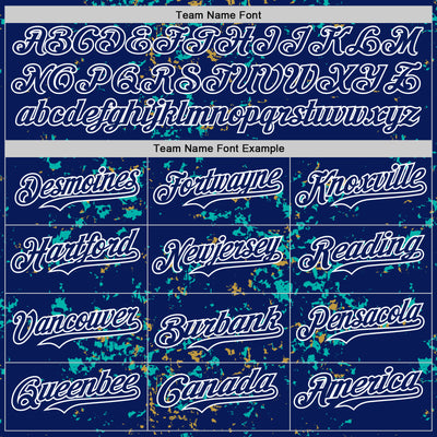 Custom Royal Aqua Old Gold-White Fragment Pattern Bomber Full-Snap Varsity Letterman Hoodie Jacket