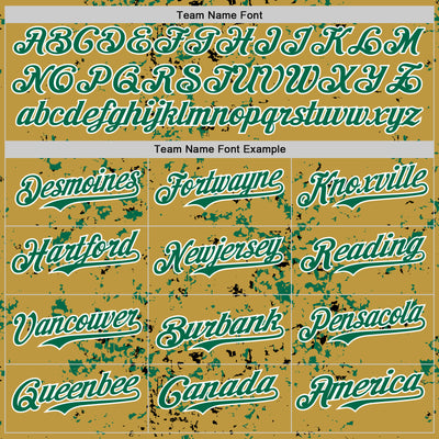 Custom Old Gold Kelly Green Black-White Fragment Pattern Bomber Full-Snap Varsity Letterman Hoodie Jacket